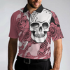 Golf Pink Skull Ladies Polo Shirt - Hyperfavor