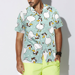 Duck With Little Red Hat Hawaiian Shirt - Hyperfavor