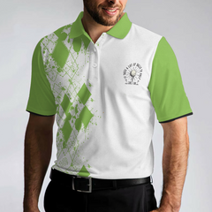 Hole In One Is Perfect Polo Shirt, White And Green Golf Shirt For Men - Hyperfavor