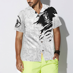 Mechanic Skull Hawaiian Shirt - Hyperfavor