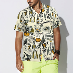 Trickery Halloween Pattern Hawaiian Shirt - Hyperfavor