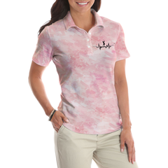 This Girl Runs On Jesus And Golf Short Sleeve Women Polo Shirt - Hyperfavor