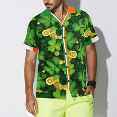 Shamrock And Gold Coins Saint Patrick's Day Irish Ireland Hawaiian Shirt - Hyperfavor