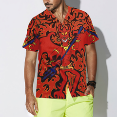 Cartoon Styled Demon Satanic Goth Gothic Hawaiian Shirt - Hyperfavor