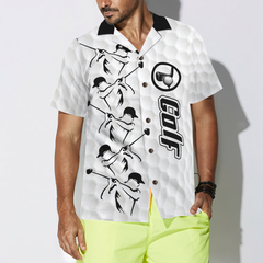 Golf Grey Background Hawaiian Shirt - Hyperfavor