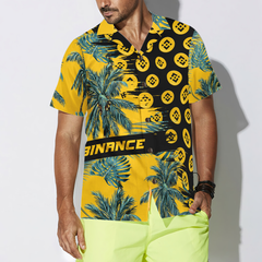 Binance Coin Yellow Hawaiian Shirt - Hyperfavor