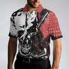 Blade Mens Golf Red Short Sleeve Golf Polo Shirt, Skull Polo Shirt, Best Golf Shirt For Men - Hyperfavor