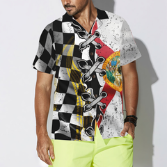 Florida Racing Flag Hawaiian Shirt - Hyperfavor