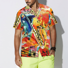 Saxophone Guides You To The World Hawaiian Shirt - Hyperfavor