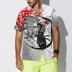 Samurai Skull Warrior Hawaiian Shirt - Hyperfavor