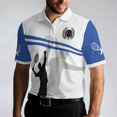 You Just Got Served Polo Shirt, Blue And White Tennis Shirt For Men, Gift For Tennis Players - Hyperfavor