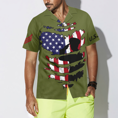 Proud Veteran's Silhouette Hawaiian Shirt - Hyperfavor