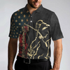 Fishing And Beer Make Me Happy Polo Shirt, Vintage Bigfoot American Flag Fishing Shirt For Men - Hyperfavor