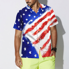 American Flag Hawaiin Shirt For Men - Hyperfavor