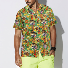 Tropical Jungle Tiger Hawaiian Shirt - Hyperfavor