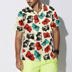 Camera Seamless Pattern Shirt For Men Hawaiian Shirt - Hyperfavor