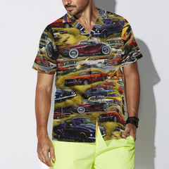 Retro Hot Rod Hawaiian Shirt - Hyperfavor