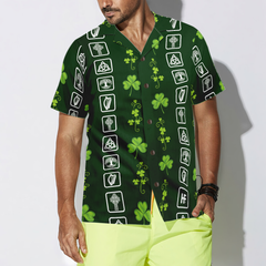 Shamrock Irish Symbols Hawaiian Shirt - Hyperfavor