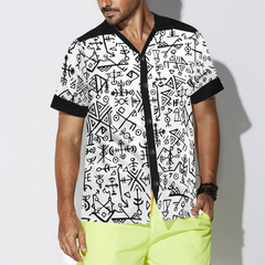 Ancient Viking Seamless Pattern Hawaiian Shirt - Hyperfavor