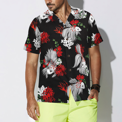Koi Fish And Flowers Hawaiian Shirt - Hyperfavor