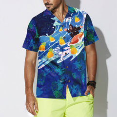 Bigfoot Surfing Tropical Hawaiian Shirts for Men - Hyperfavor