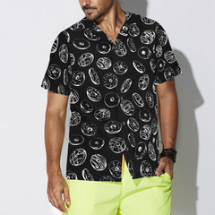 Donut Pattern Hawaiian Shirt - Hyperfavor