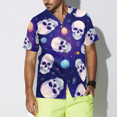 Skull Planets Outta Space Hawaiian Shirt - Hyperfavor