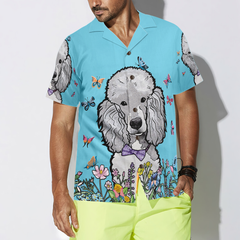 Lady Poodle & The Butterflies Hawaiian Shirt - Hyperfavor