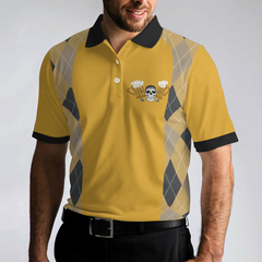 Let's Sink 'Em And Drink 'Em Golf Polo Shirt, Plaid Pattern Golf Beer Polo, Golf Gift Idea For Beer Lovers - Hyperfavor