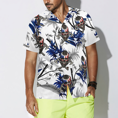 Victory Or Valhalla Viking White Hawaiian Shirt - Hyperfavor