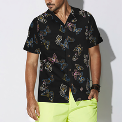 Paint Brush Butterflies Shirt For Men Paint Hawaiian Shirt - Hyperfavor