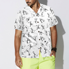 Stickfigures Playing Golf V2 Hawaiian Shirt - Hyperfavor