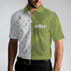 Golf Pattern Green And White Polo Shirt, Golf Club Argyle Pattern Skull Polo Shirt, Best Golf Shirt For Men - Hyperfavor