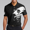 I'm A Golf Pro Golf Polo Shirt, Black And White Skull Golf Shirt For Men, Basic Golf Sayings Shirt - Hyperfavor