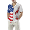 Baseball American Flag Hawaiian Shirt - Hyperfavor