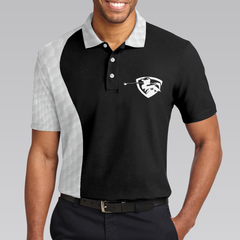 Golf I Play Like An Old Man Polo Shirt, Black And White Golf Sayings Shirt Design, Basic Golf Shirt For Golfers - Hyperfavor