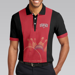 Kinda Busy Right Now Bowling Polo Shirt, Black And Red Polo Style Bowling Shirt, Funny Bowling Sayings Shirt - Hyperfavor