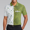 Golf Pattern Green And White Polo Shirt, Golf Club Argyle Pattern Skull Polo Shirt, Best Golf Shirt For Men - Hyperfavor