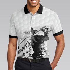 Conduis La Comme Si Tu L'avais Volé Polo Shirt, Golf Pattern Polo Shirt, Best Golf Shirt For Men - Hyperfavor