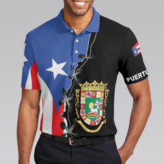 Puerto Rico Polo Shirt, Puerto Rico Flag Polo Shirt Design For Adults, Best American Fans Gift Idea - Hyperfavor