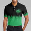 Stupid Tree Funny Definition Polo Shirt, Black And Green Pine Forest Polo Shirt For Men - Hyperfavor
