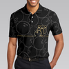 Bowling Pattern And Golden Polo Shirt, Bowling Ball Background Polo Shirt, Best Bowling Shirt For Men - Hyperfavor