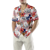 Texas Longhorn Bluebonnet And Armadillo Hawaiian Shirt, Button Down Floral Texas Flag Shirt, Proud Texas Shirt For Men - Hyperfavor