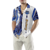 Blue Marble And Gold Archery Hawaiian Shirt - Hyperfavor