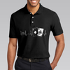 Poker Heartbeat Short Sleeve Polo Shirt, Elegant Black Polo Shirt, Best Poker Shirt For Men - Hyperfavor