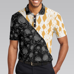 Golf The Only Sport Where You Can Drink & Drive Polo Shirt, Skull Drinking Polo Shirt For Golfers, Best Argyle Shirt - Hyperfavor
