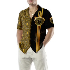 Bitcoin Flame Hawaiian Shirt - Hyperfavor