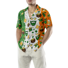 Beard Saint Patrick's Day Seamless Pattern Hawaiian Shirt - Hyperfavor