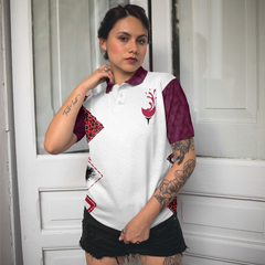 Putt Now Wine Later Elegant Leopard Pattern Golf Short Sleeve Women Polo Shirt, Golf Shirt For Ladies - Hyperfavor