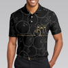 Grab Your Ball We're Going Bowling Polo Shirt, Bowling Ball Pattern Polo Shirt, Black Bowling Shirt For Men - Hyperfavor